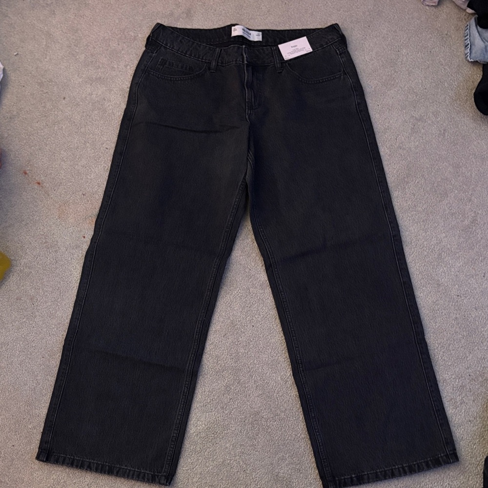 Hollister Dark Denim Baggy Jeans